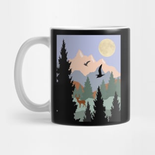 Buck and birds in the Mountains Mug